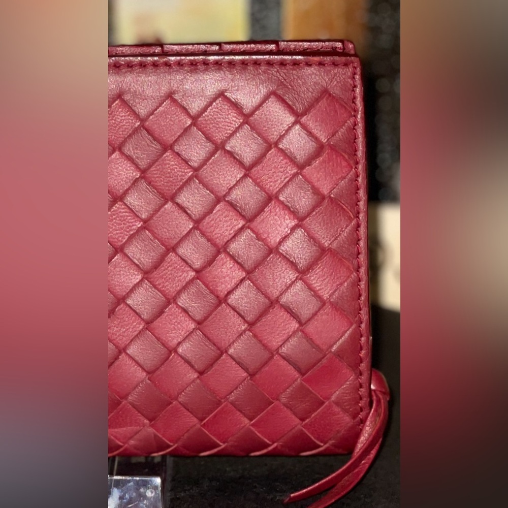 Bottega Veneta Red Intrecciato Leather Continental Wallet - Picture 12 of 13